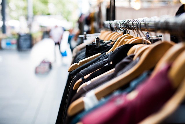 sports apparel store merchandising rack